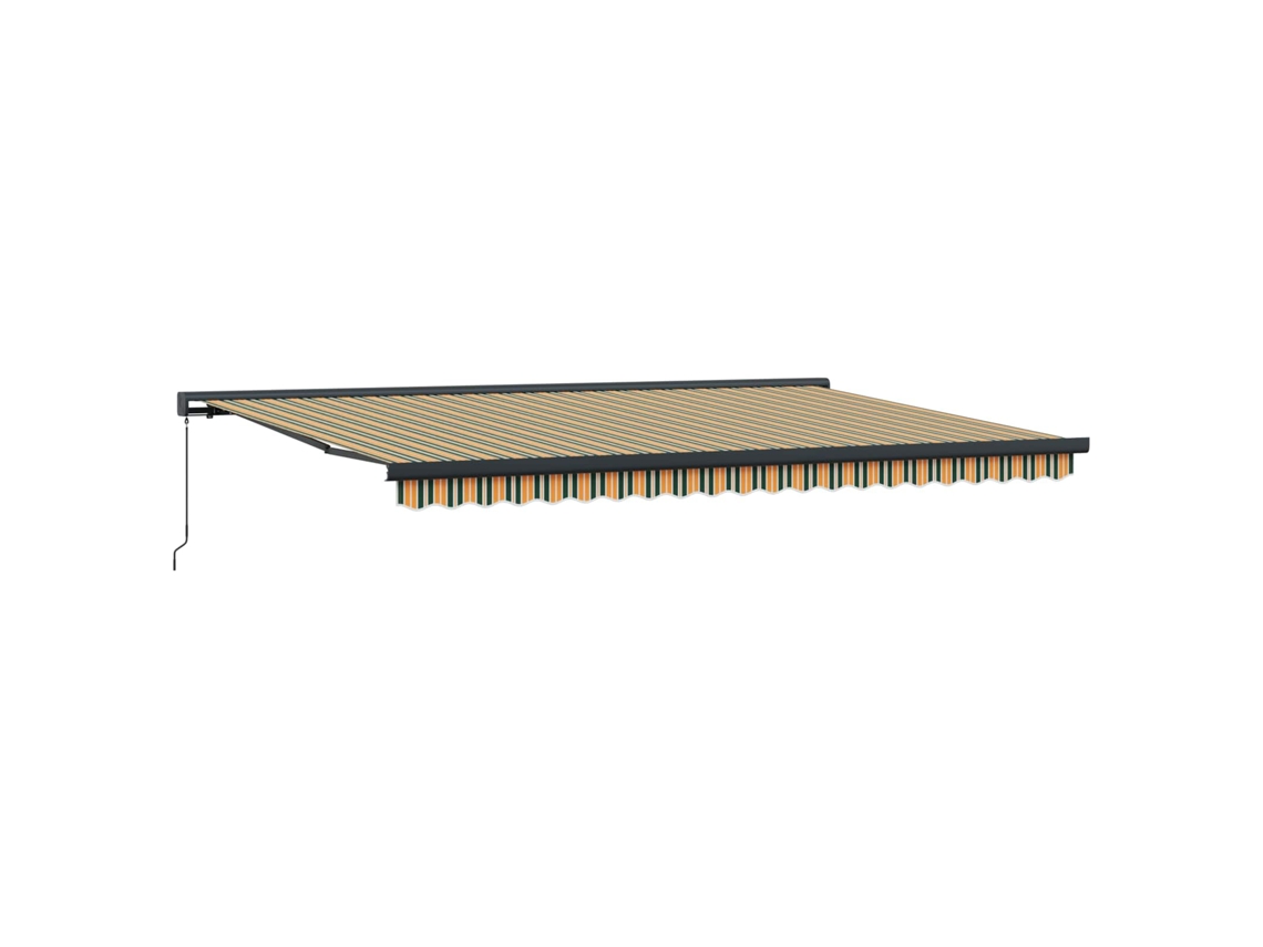 Toldo Retrátil Verde e Amarelo 500x300 Cm Tecido e Metal MAISON EXCLUSIVE
