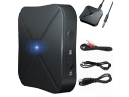 Adaptador De Áudio Sem Fio Bluetooth 4.2 + Edr Com Entradas Aux E Rca De 3,5 Mm Para Celular E Carro.