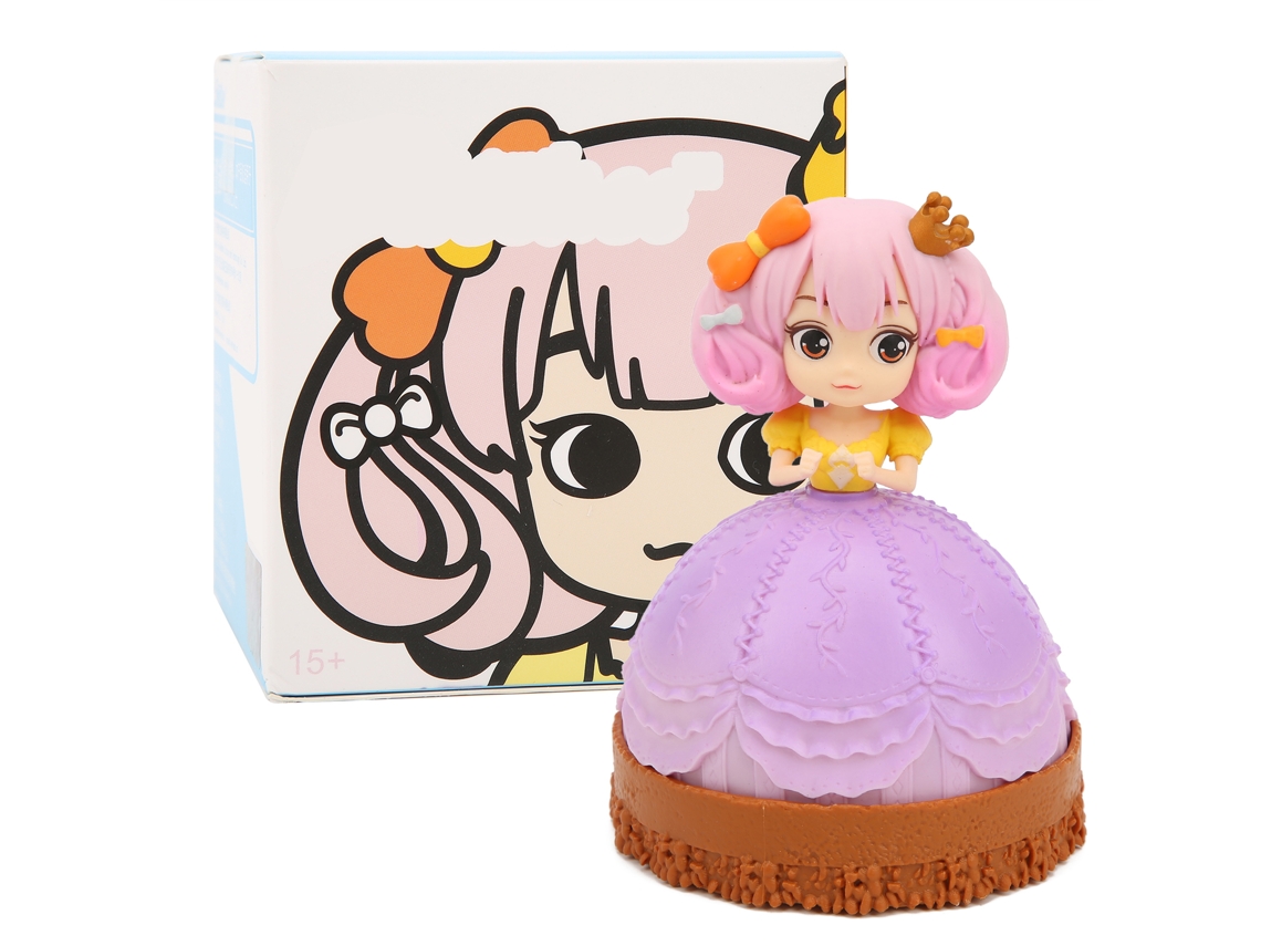 Ats Boneca Princesa PVC para Decoração de Bolo, Presente de Aniversário, Boneca para Menina, Brinquedo Modelo Menina Bebê