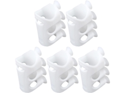 Ganazono Conjunto De 5-suportes Silicone Com Ventosa Para Mangueira Chuveiro, Reutilizáveis E Sem Pregos, Fáceis De