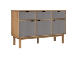 Sideboard, Sideboards Vidaxl Cinzeto Madeira De Pinho (n/a)
