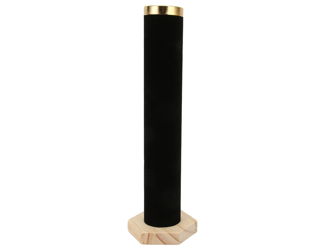 Suporte Vertical De Veludo Preto Para Pulseiras E Relógios
