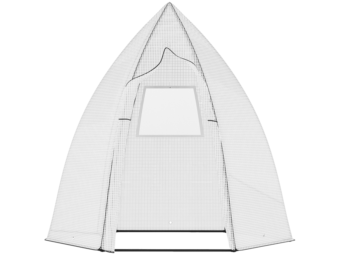 Miniestufa Inverno Porta Enrolar Branca 160x140x180cm VELTRIX