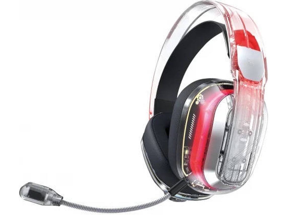 Auscultadores INDECA Crystal Multiplataformas (Bluetooth - Transparente)
