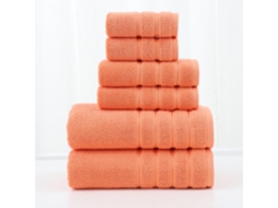 6 Pcs Toalhas, Toalha De Banho Macia E Absorvente (laranja) Cuich