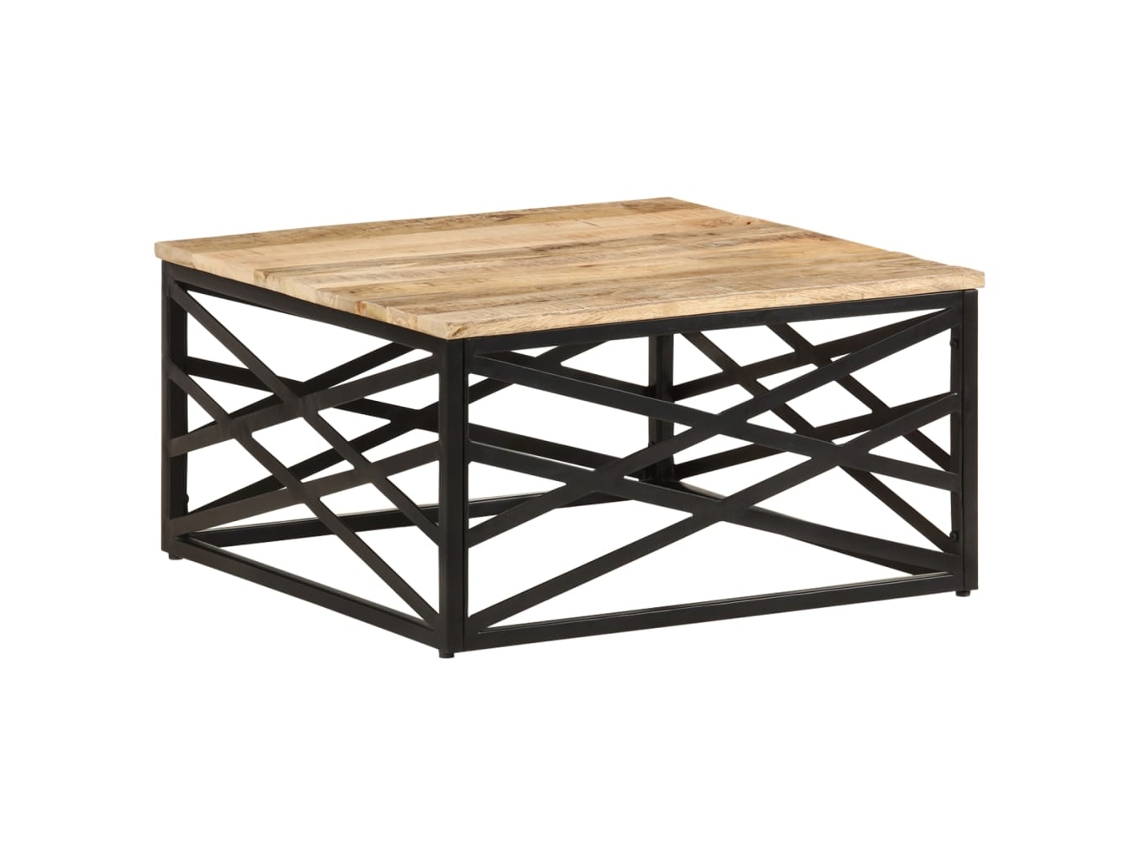 Vidaxl Mesa De Centro 68x68x35 Cm Madeira De Mangueira Maciça