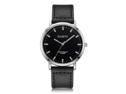 Relógio de pulso masculino Gaiety, elegante, analógico, de quartzo, preto, com mostrador grande, ideal para negócios.