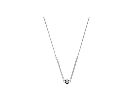 Colar Emporio Armani Prata Preto Resina E… ARMANI JEANS