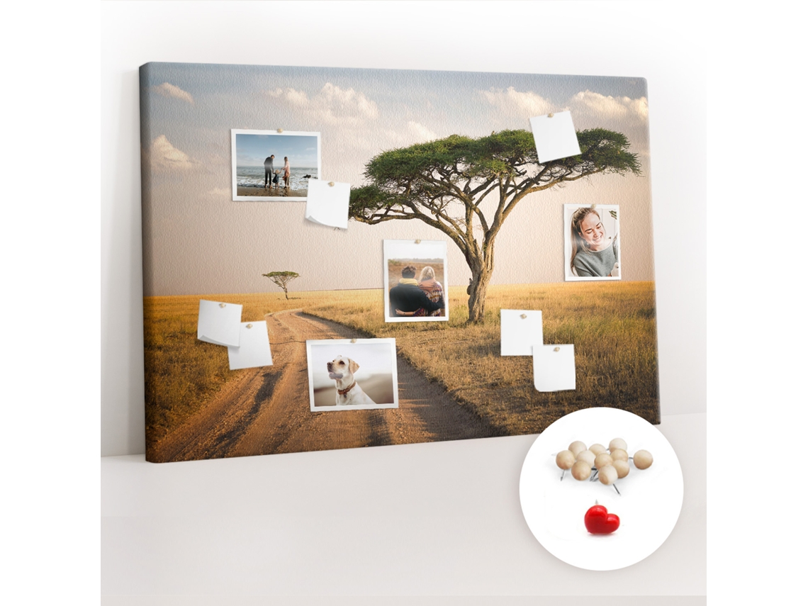Painel De Cortiça Para Parede Paisagem Da África Para O Corredor Espelharte (120x80 Cm)