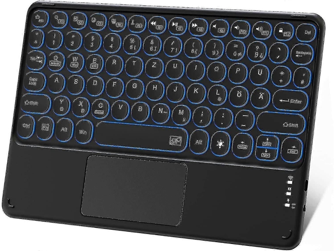 Teclado Bluetooth com Touchpad Recarregável Sem Fio TAISHENGDA