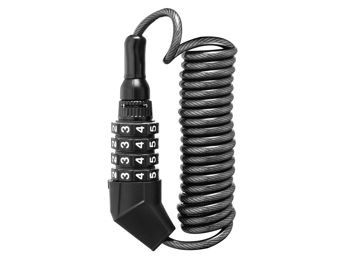 Lurelia Cadeado Bicicleta, Código, Portátil, Preto, 100g