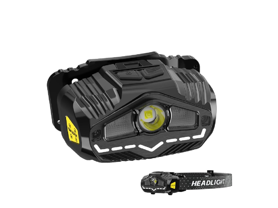 Lanterna De Cabeça Led Com Sensor De Movimento 5 Modos