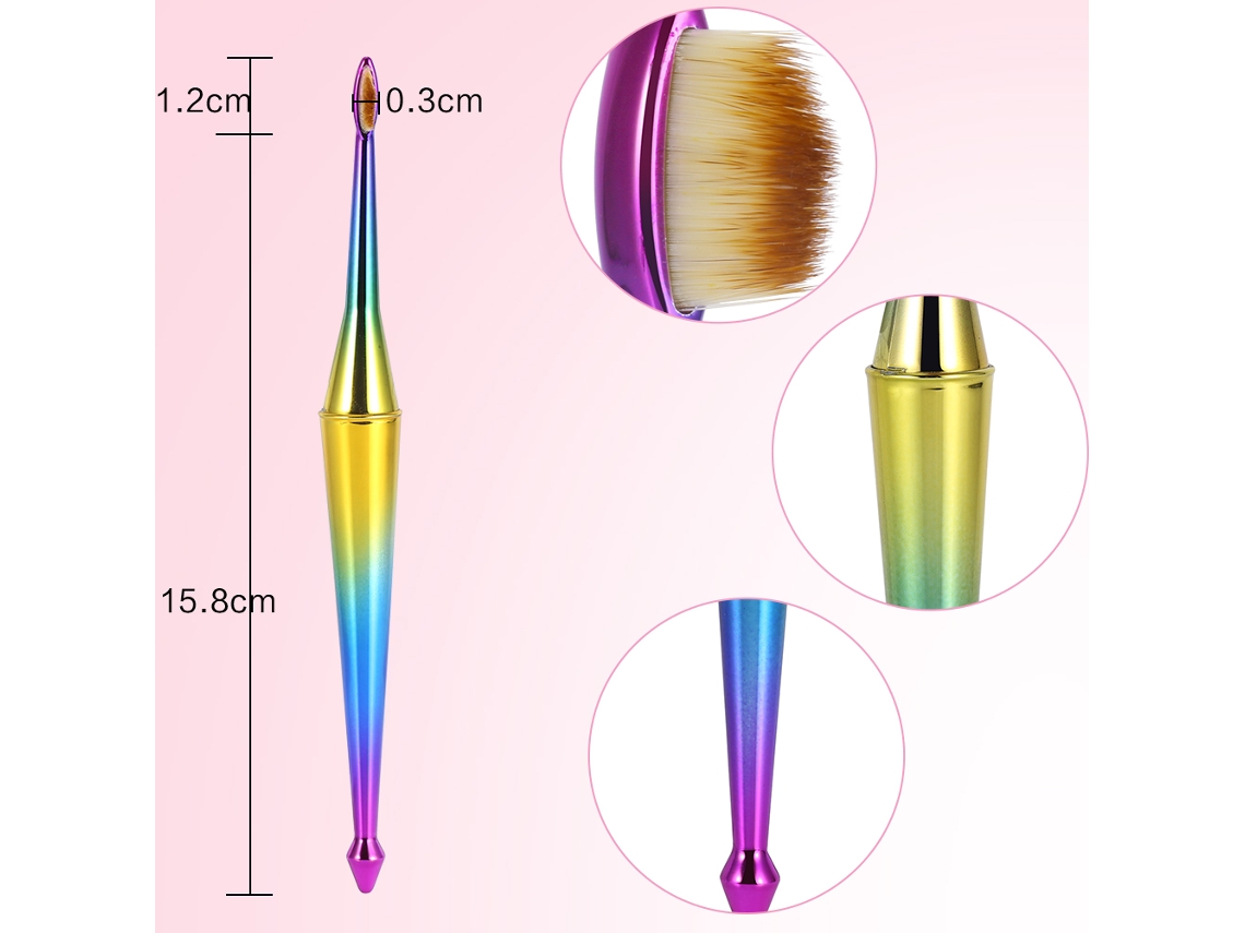 Pincel Para Maquiagem Aplicação De Creme E Pó