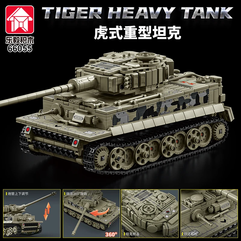 Conjunto De Blocos De Montar De Tanque Militar Clássico (968 Peças), Modelo De Veículo Blindado Do Exército, Tanque De Guerra.