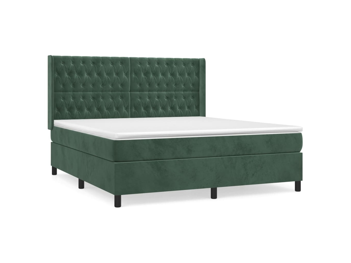Box Spring Bed, Box Spring Beds Vidaxl Verde Veludo (180 X 200 Cm)