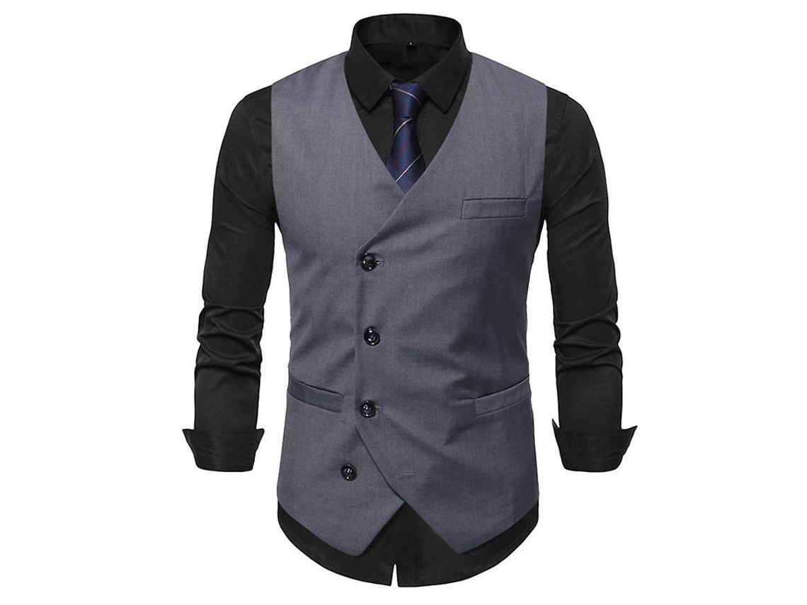 2026 chaleco V neck para Hombre Mystdiy Talla S XL Poliéster algodón Otoño Casual Soltero Liso