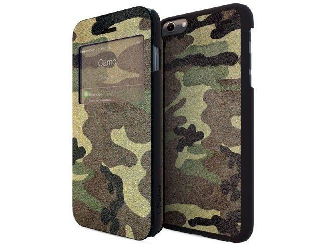 Capa iPhone 6 Plus, 6s Plus, 7 Plus, 8 Plus ATLANTIS Camouflage Verde