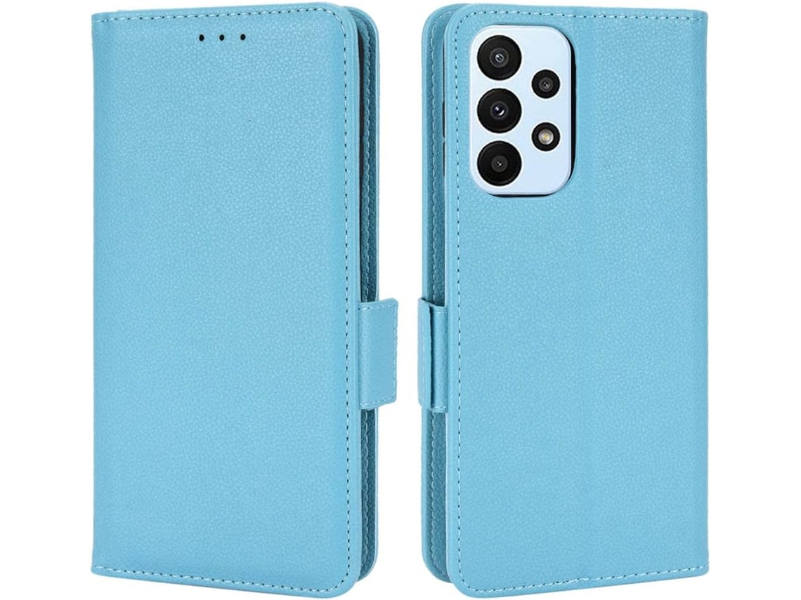 Capa Fólio Slots Bloqueio Rfid para Samsung Galaxy A23 HONGWE. Anti-Choque com Porta-Cartões