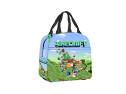 Lancheira Minecraft para estudantes e crianças, Lancheira portátil para campus, Recipiente térmico para alimentos YFL Aquaforge