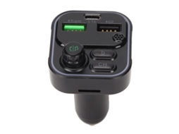 Aetheria transmissor Fm Bluetooth Adaptador de Rádio Carregador Dual Mp3 Player Qc3.0 Pd para Carro C16 Preto