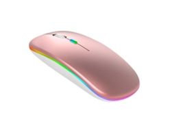 Rose Gold Gradient Glare Wireless Mouse, Ultra Slim Silent Mouse 2.4G Portátil Mobile Optical Office 3 Ajustável Para Laptop, Pc, Notebook, Computador, (Rose Gold)