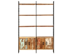 Estante com 4 Prateleiras 124x30x180 cm Madeira Recuperada MAISON EXCLUSIVE