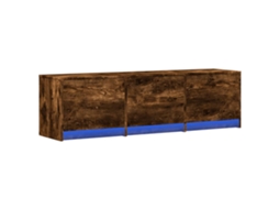 Vidaxl Gabinete para Tv com Led Carvalho Defumado 140 X 34 X 40 Cm