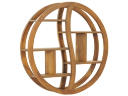 Wall Shelf, Wall Shelves Vidaxl Marrom Teca (80 X 17.5 X 80 Cm)