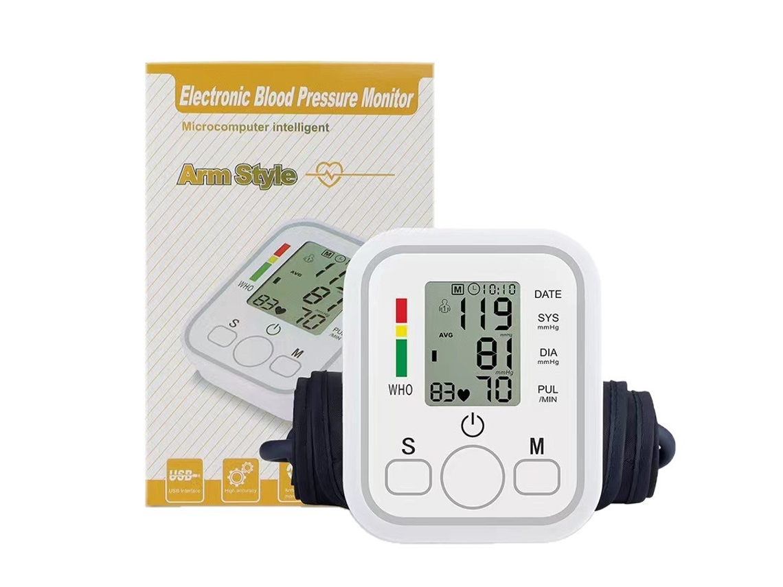 Monitor De Pressão Arterial Eletrónico Modelo Bpm Com Tela Lcd E Detecção De Arritmias*