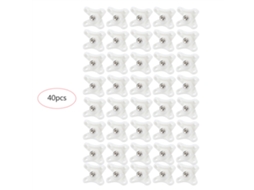 Prateleira Suportes em ângulo reto para guarda-roupa (conjunto com 40 peças, branco)