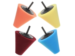 Kit Com 4 Esponjas Cônicas De Espuma Para Polimento De Rodas De Carro.