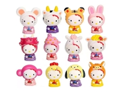Brinquedos Dos 12 Signos Do Zodíaco Chinês, Figuras Miniaturas Para Decoração De Bolo E Jardim