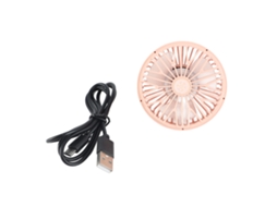 Mali ventilador de Ar para Carro 5v Usb com Rotação 360 Graus Portátil para Carro Caminhão Suv Rosa