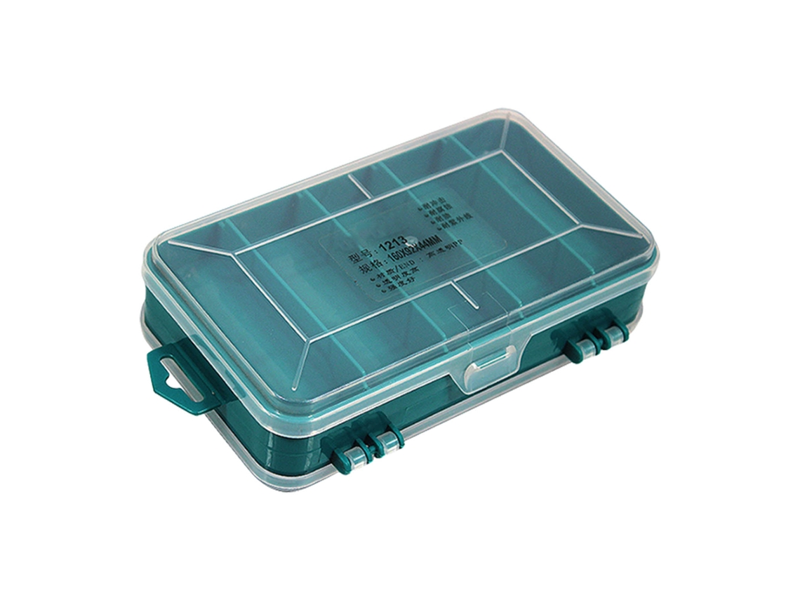 Caja Organizadora De Hardware De Doble Lado De Plástico Transparente: Estuche De Armazenamento Para Pequenas Peças, Componentes Eletrônicos - Verde