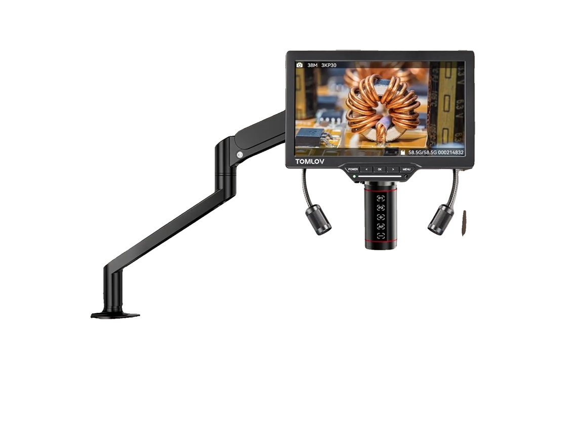 Microscópio Digital, Resolução 3k, Ampliação De 1500x-3000x, Tela De 7 Polegadas, Saída Hdmi, Foco Automático