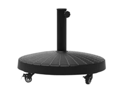 Base Guarda-sol 25kg Rodas Rattan Ø38-48mm Jardim Preto
