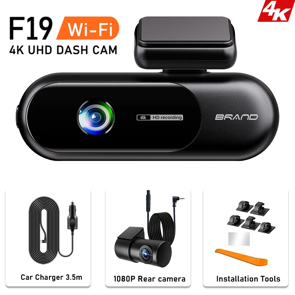 Dvr Automotivo 4k Wifi De 256 Gb Com Lentes Duplas