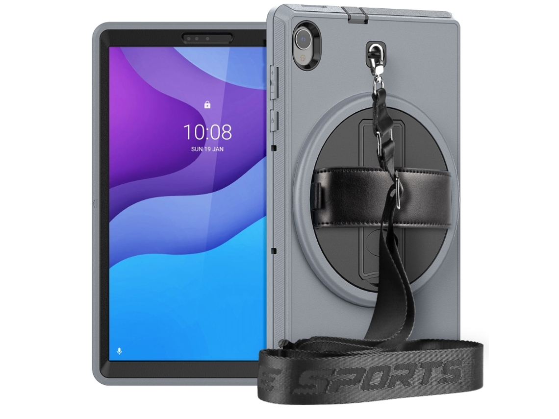 Capa Híbrida Tpu‑pc Halinuia Anti‑choque Com Suporte, Ranhura Da Caneta E Alça De Ombro, Para Lenovo Tab M10 Tb‑306x