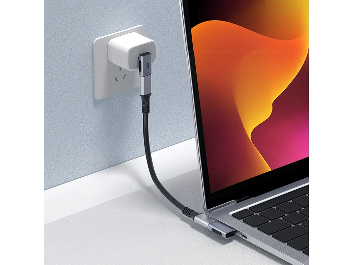 Adaptador HAGIBIS USB-C para USB-C Central L Format 40 Gbps 8K 60 Hz, conversor USB4 de 240 W