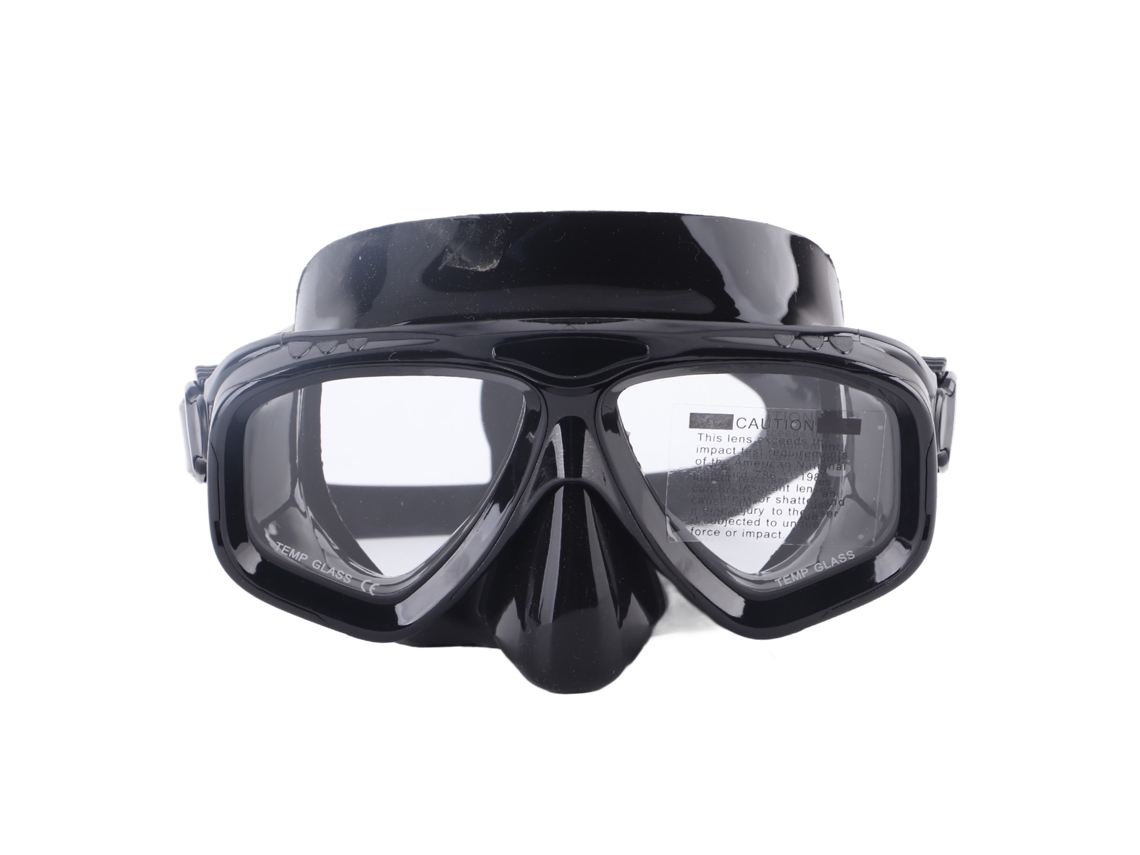 Óculos de Mergulho com Correia Ajustável em Silicone Preto