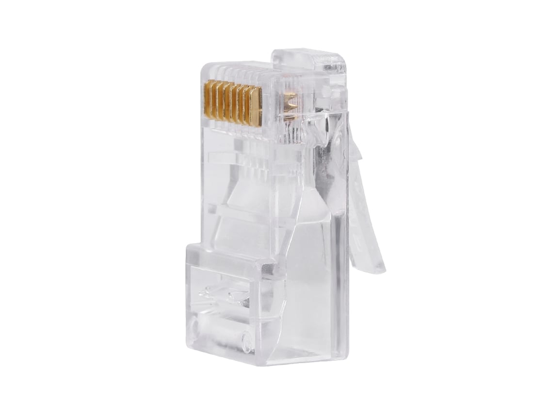 100 Conectores RJ45 8P8C Cat5e com Ouro