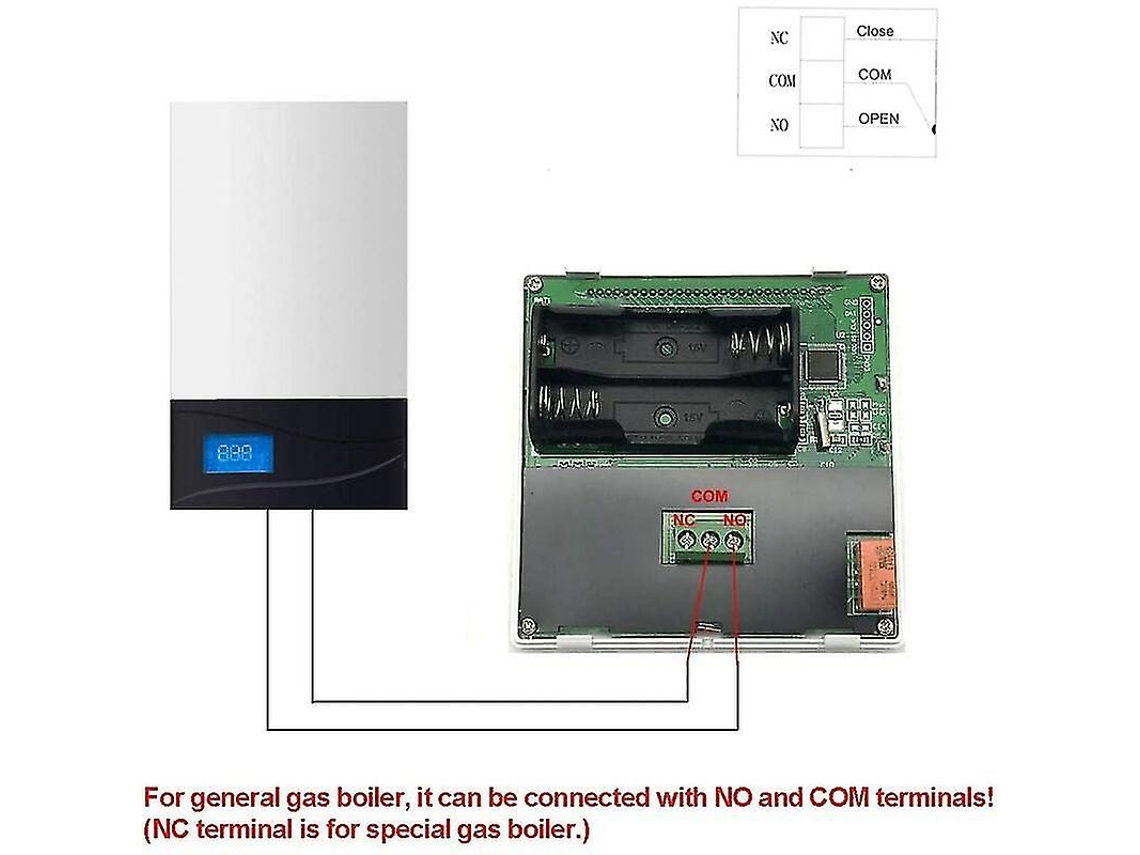 Termostato De Parede Inteligente Com Display Lcd Para Aquecimento De Piso Luz De Fundo Azul Slowmoose
