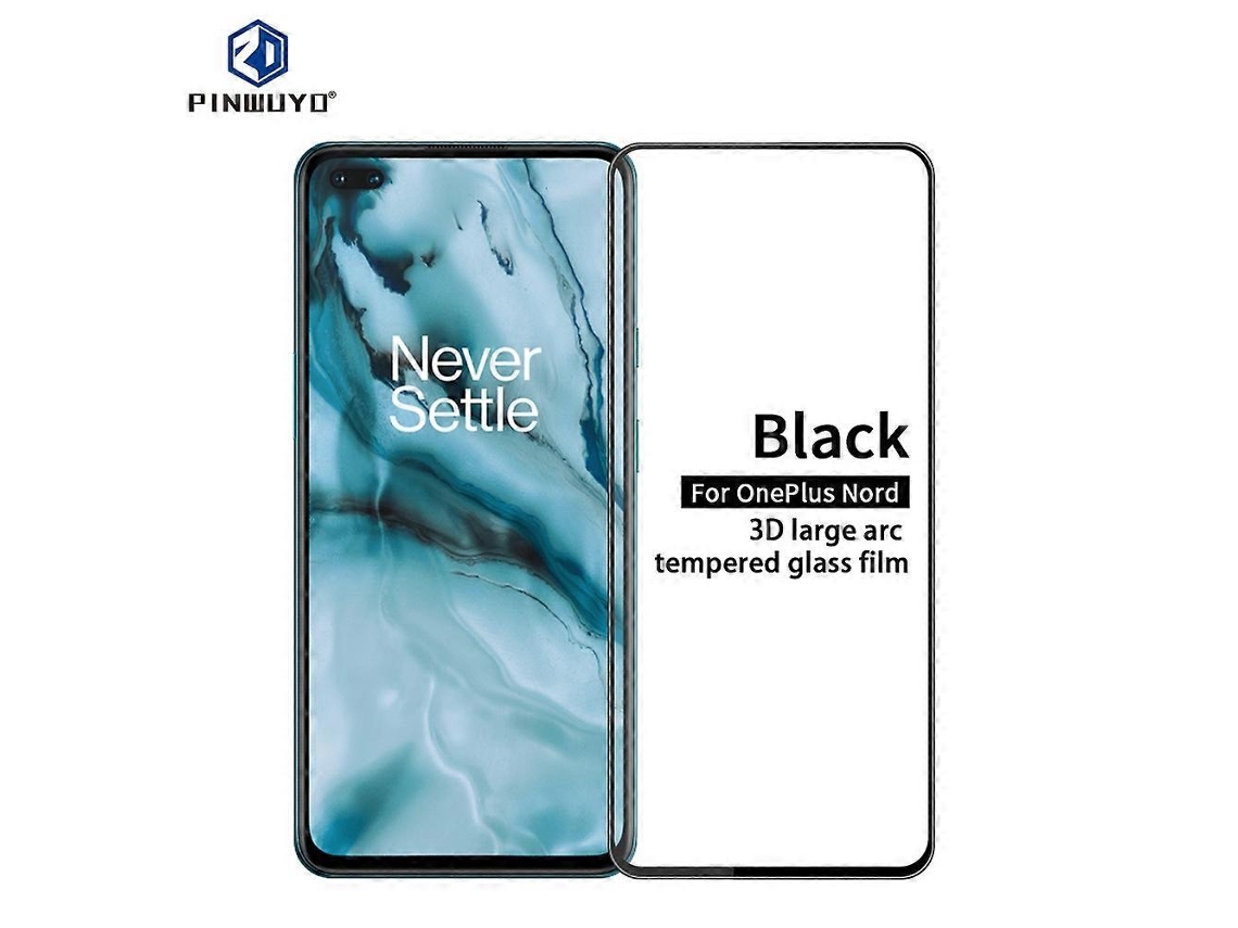 Película De Vidro Temperado À Prova De Explosão Pinwuyo 9h 3d Curva Para Tela Inteira Do Oneplus Nord (preta)