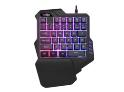Yuru teclado Gamer de uma Mão Teclado Mini Portátil com 35 Teclas e Iluminação Rgb Controle Ergonômico para Pc Mac