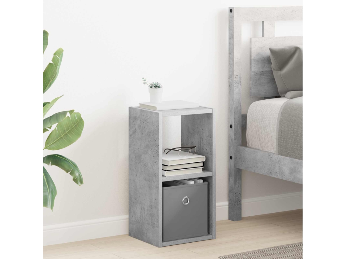 Vidaxl Mesa-de-cabeceira Cinzento 25,5 X 22 X 49,5 Cm