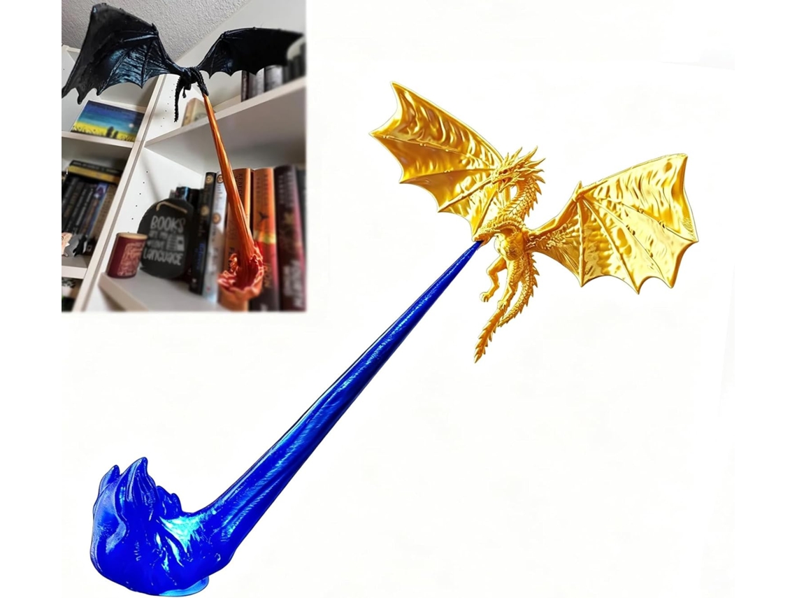 Luminária De Canto Em Formato Dragão Para Estante, Modelo 3d Com