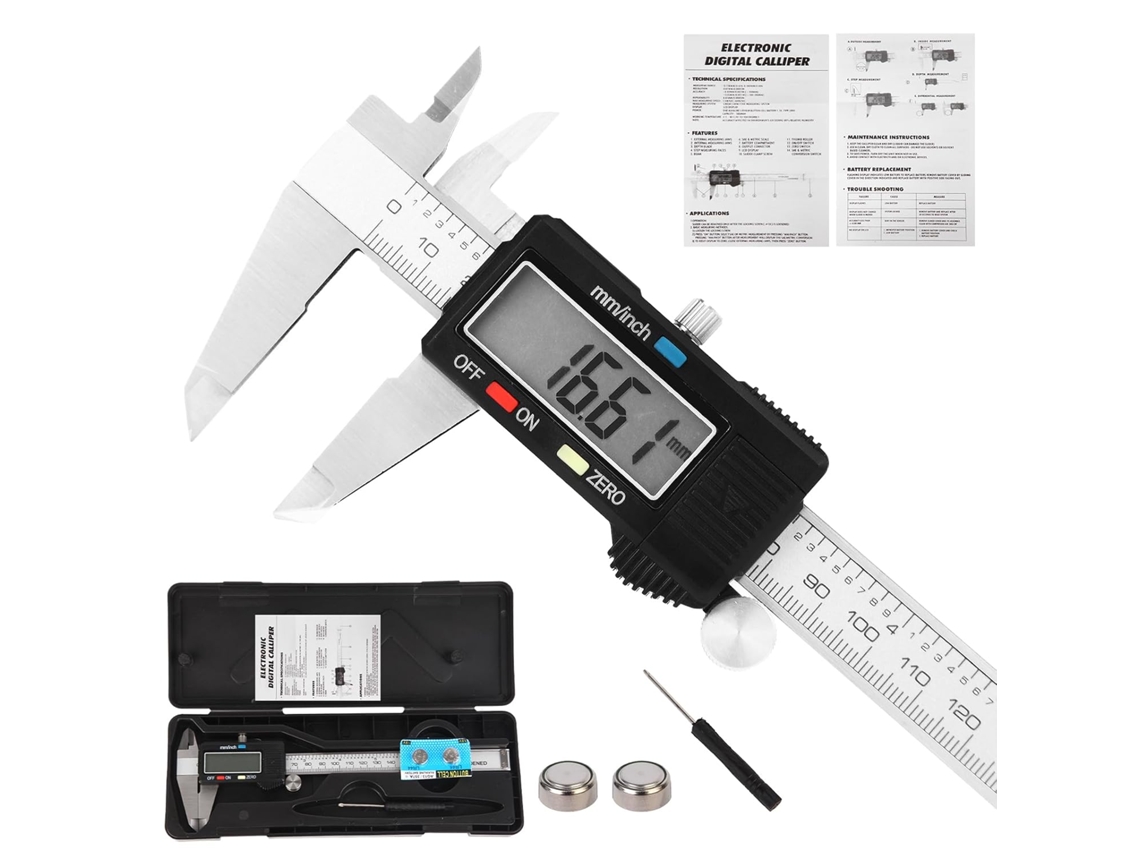 Paquímetro Digital, Vernier Em Aço Inoxidável, Micrométrico Com Tela