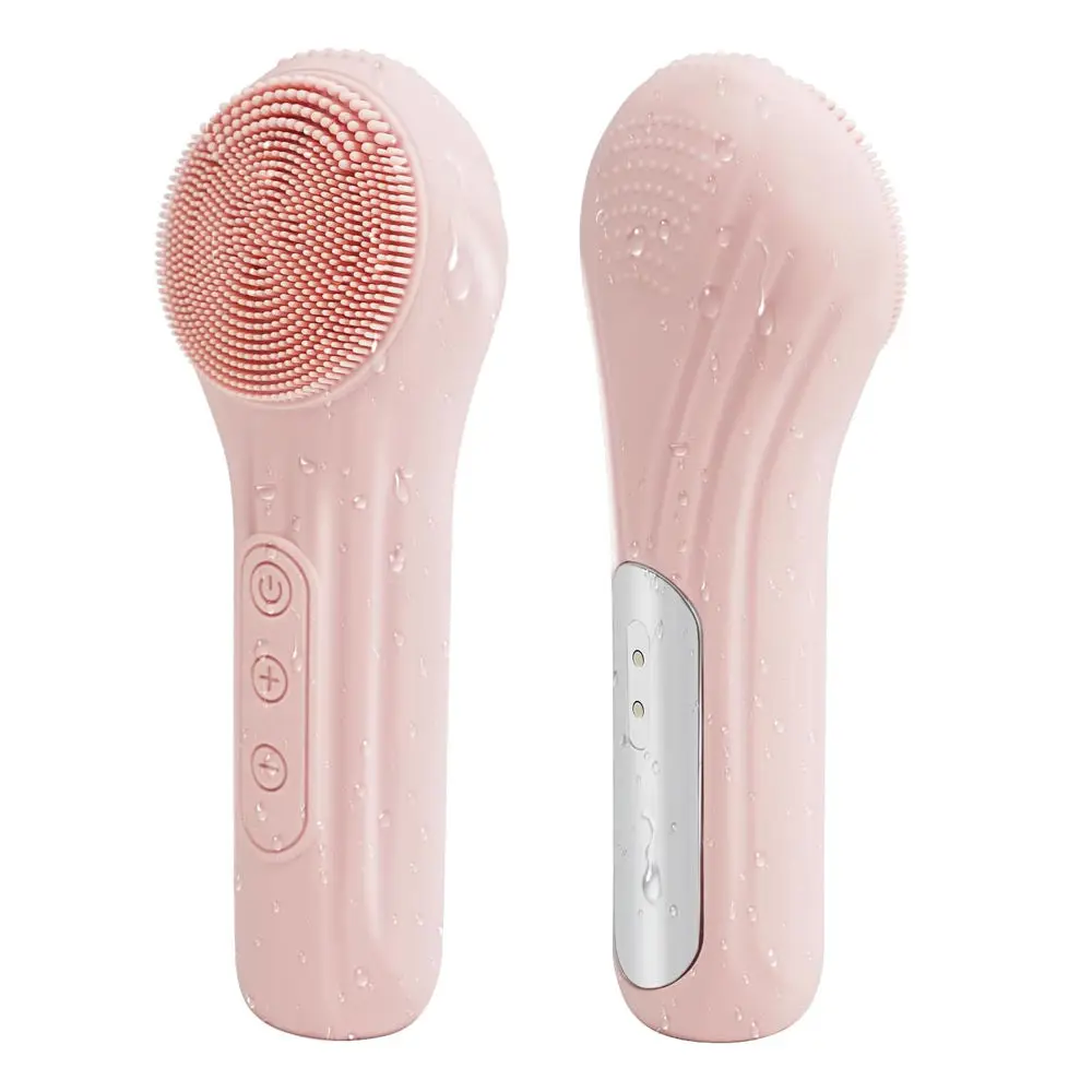 Escova De Limpeza Facial Sônica 2 Em 1 À Prova D'água, Recarregável, Em Silicone.