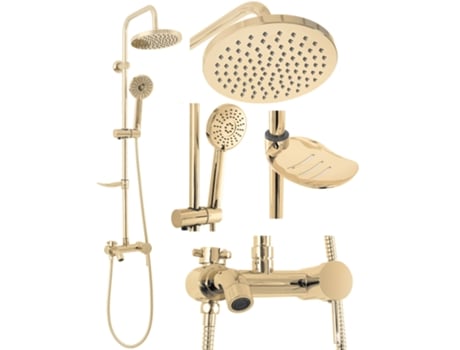 Conjunto De Chuveiro Rea Luis Gold
