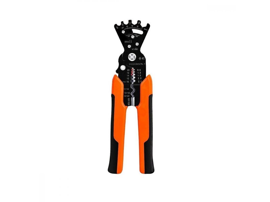 Pinzas de pelar cables LINJOU multifuncionais com corte, crimpagem e pelado, preto e laranja